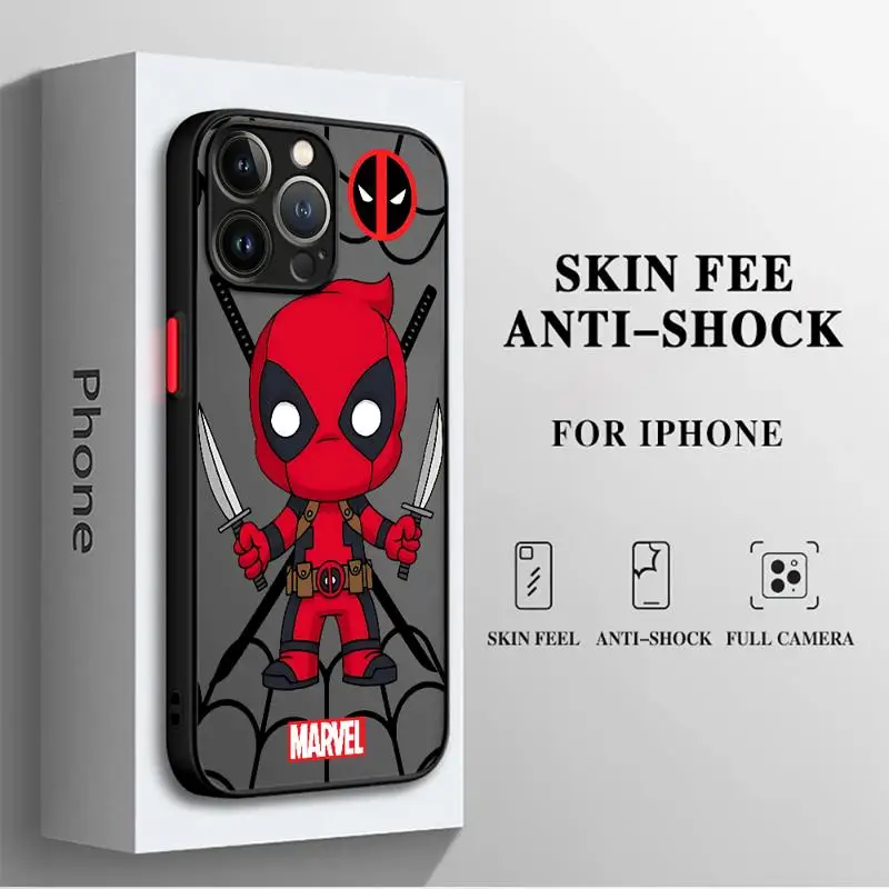 phone cases for Apple iPhone 11 16 case 8 14 12 Pro 15 7 8Plus 13 Mini XS X XR Luxury fundas Cover Deadpool Venom Cartoon Hero