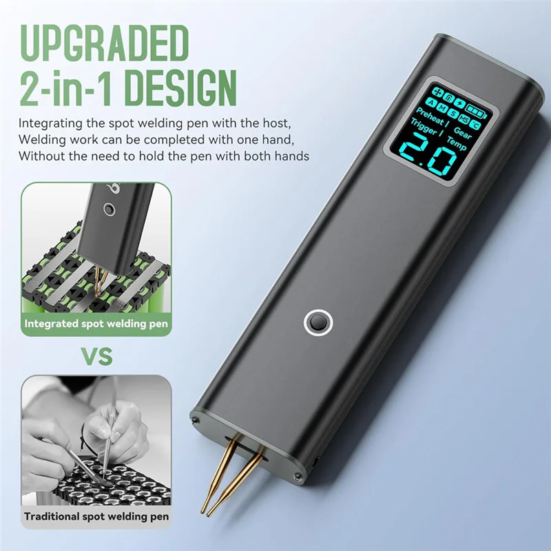 

ABZY-Battery Spot Welder Handheld 99 Gear Adjustable Spot Welder With LCD Screen Automatic For Nickel