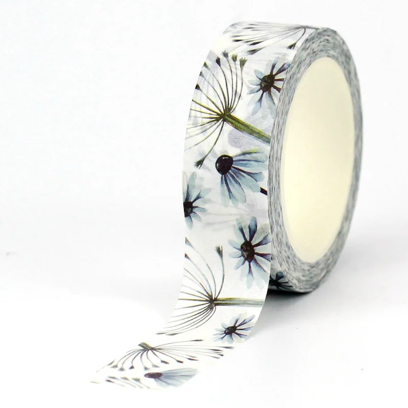 Bulk NEW 1PC 10M Decorative Lovely Flowers Leaves Washi Tapes Set for Scrapbooking Journal Masking Tape Kawaii Stationery