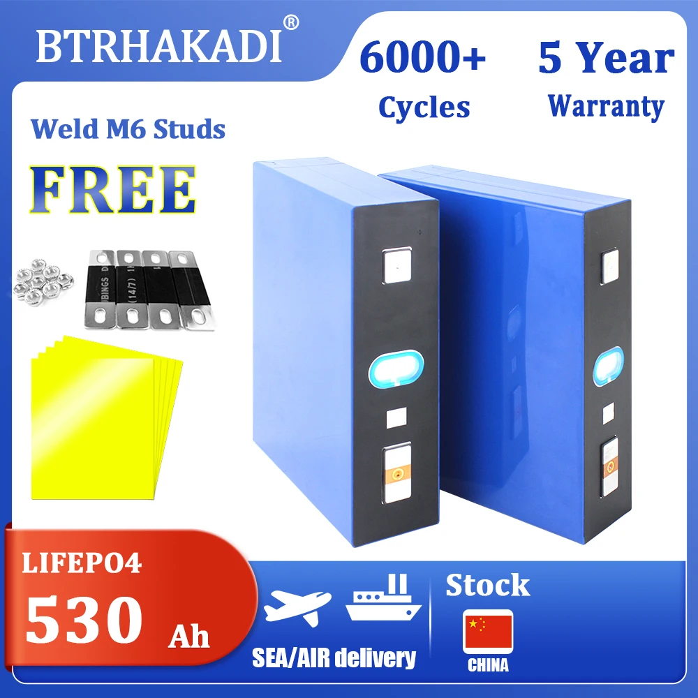 

CATL 3,2 В 530 Ач Lifep4 перезаряжаемые призматические батареи для DIY 48 В система хранения энергии наружный источник питания 2-16 шт.