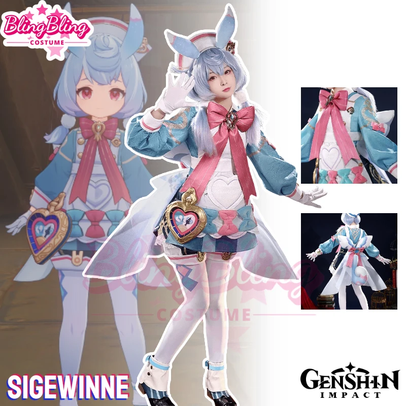 Genshin Impact Sigewinne Cosplay Costume Game Genshin Impact Cosplay Sigewinne Nurse Costume Cosplay Uniform Halloween Party