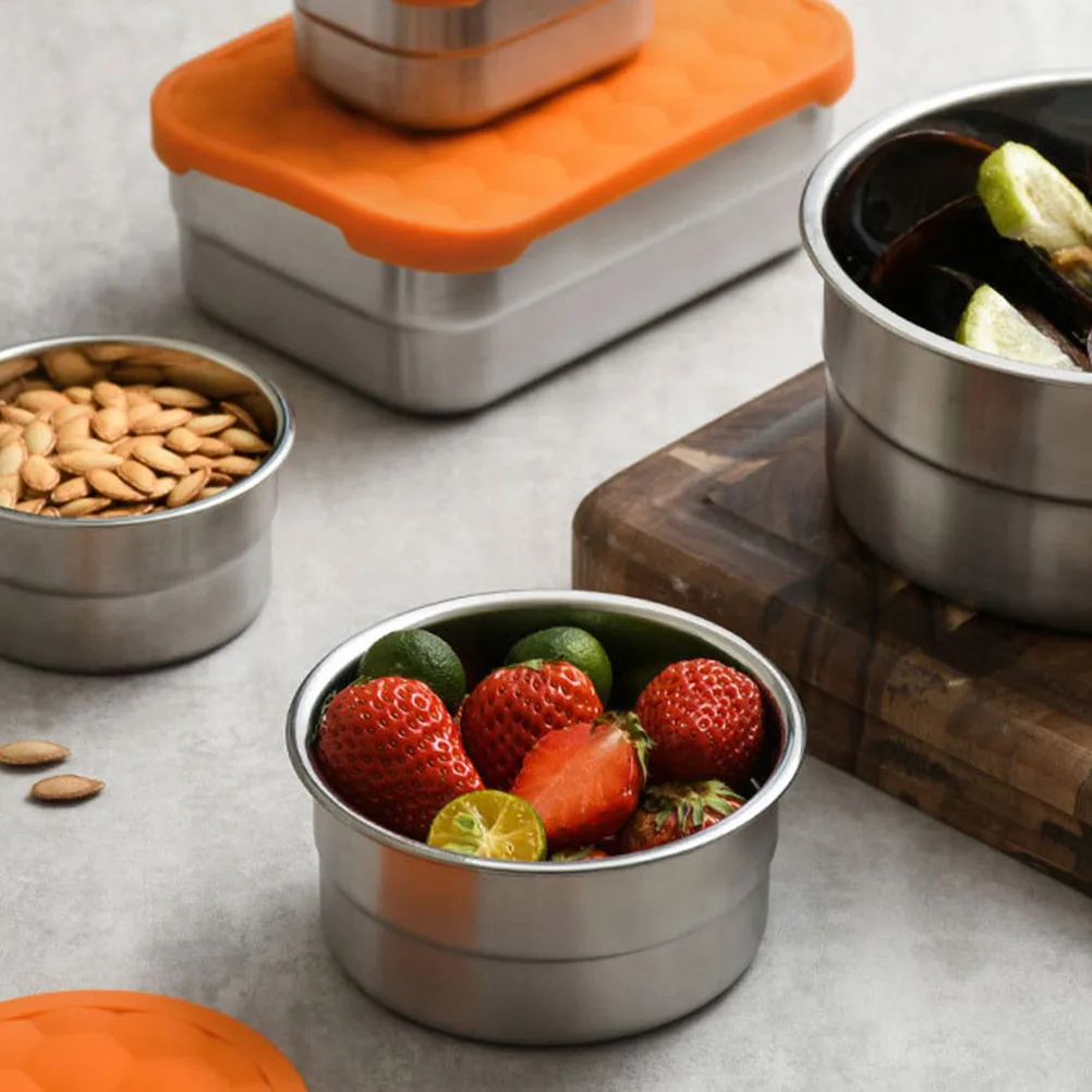 

Practical Stainless Steel Bento Box Lightweight Compact Sealed Portable Lunch Storage for Office School Fruit Snack Salad