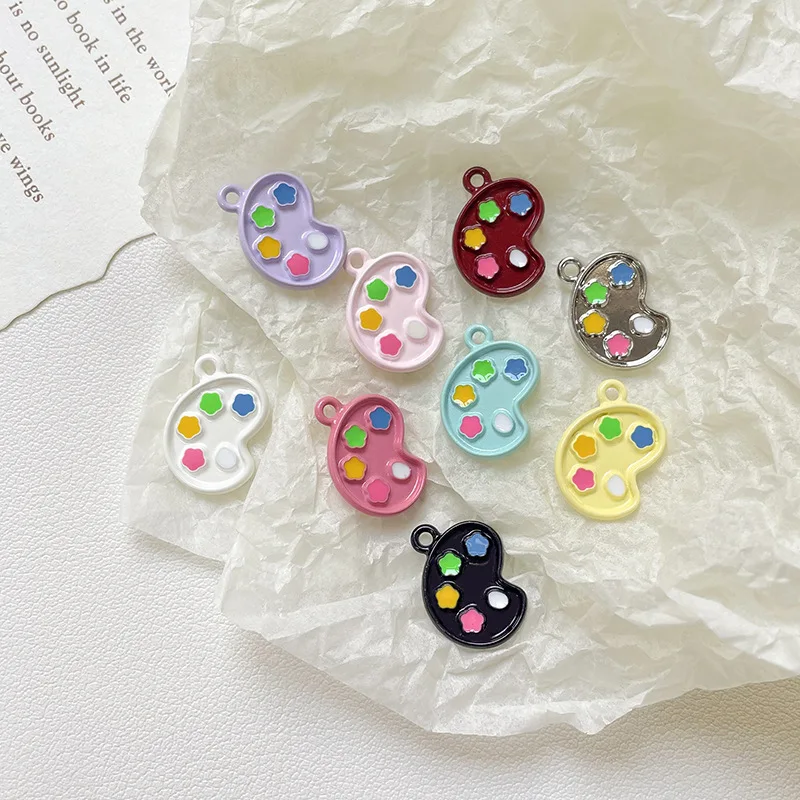 10pcs Handmade Drawing Board Pendant Charms Alloy Cute Pendants Diy Necklace Earrings Barcelet Jewelry Making Findings