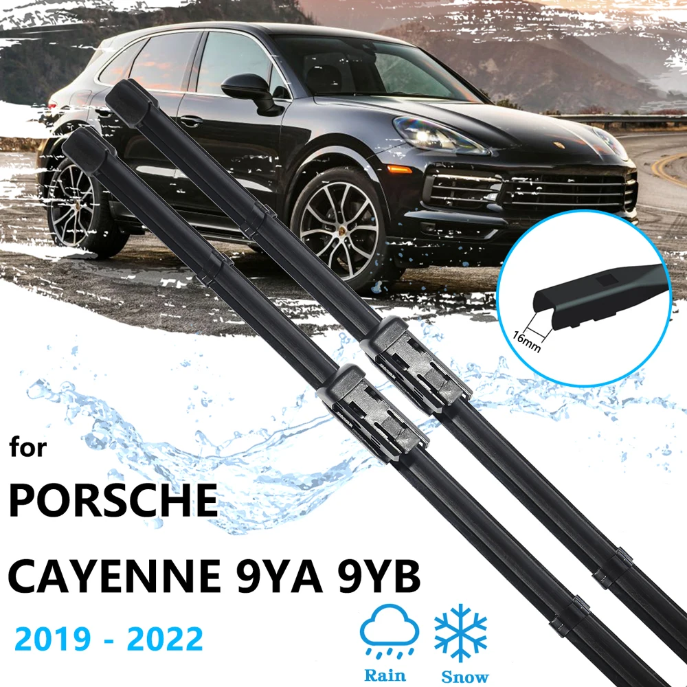 

Для Porsche Cayenne 9YA 9YB MK3 2019 2020 2021 2022 бескаркасные щетки стеклоочистителя передние окна ветровое стекло автомобильные аксессуары