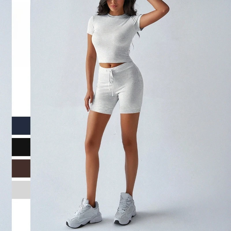Women Elastic Shorts Casual High Waist Tight Fitness Slim Skinny Bottoms Summer Solid Sexy White Black Cycling Shorts Sweatpants
