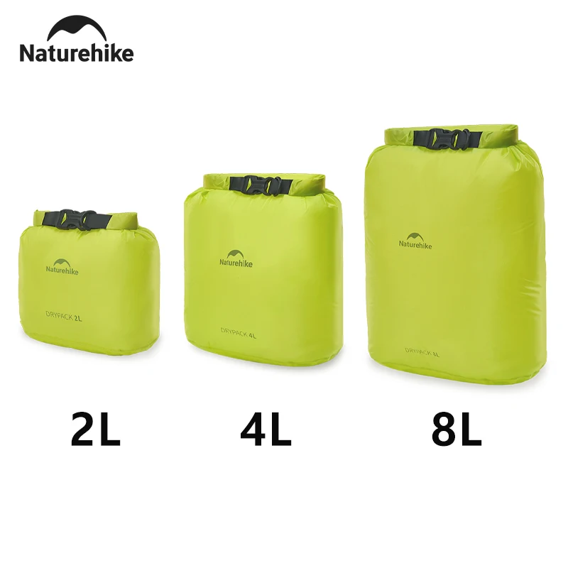 Naturehike Waterproof Dry Bag Sack Nylon 2L 4L 8L Camping Trekking Swimming Rafting Kayaking Bag Business Travel Storage Bag