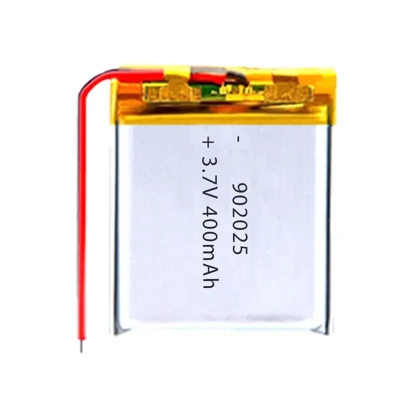 [New] 902025 3.7V 400mAh Lithium Polymer Battery Rechargeable Li-po for Mini Speaker Bluetooth Headset Smart Watch