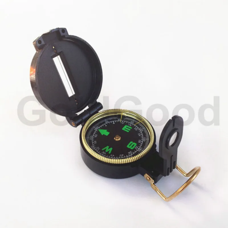 Portable Black Folding Lens Compass Military Multifunction Compass Boat Compass Dashboard Dash Mount Outdoor Tools