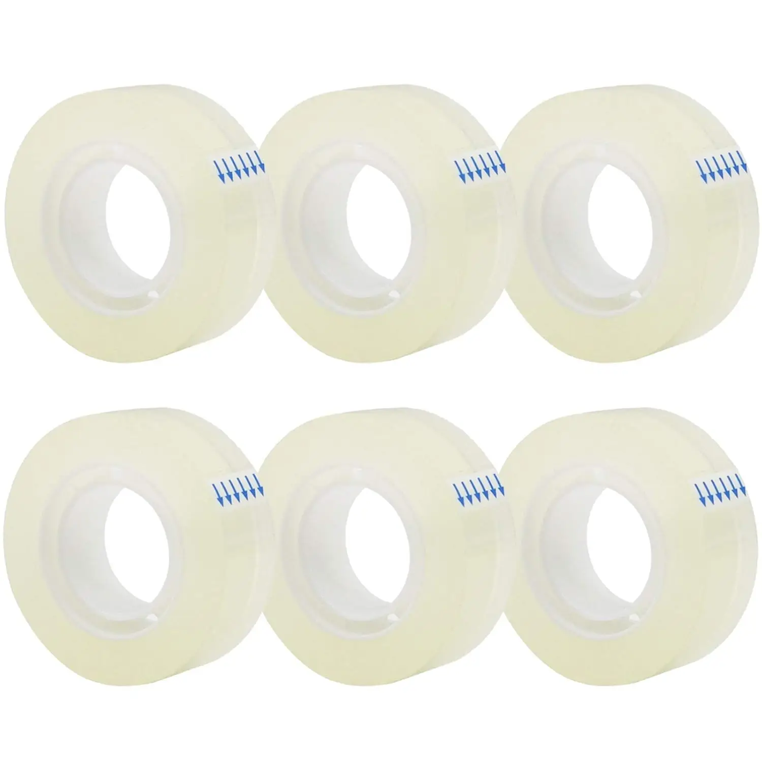 

6 Rolls Clear Tape Refills, All-Purpose Transparent Tape for Office Home School, 0.7" x 27.8 Yds Each