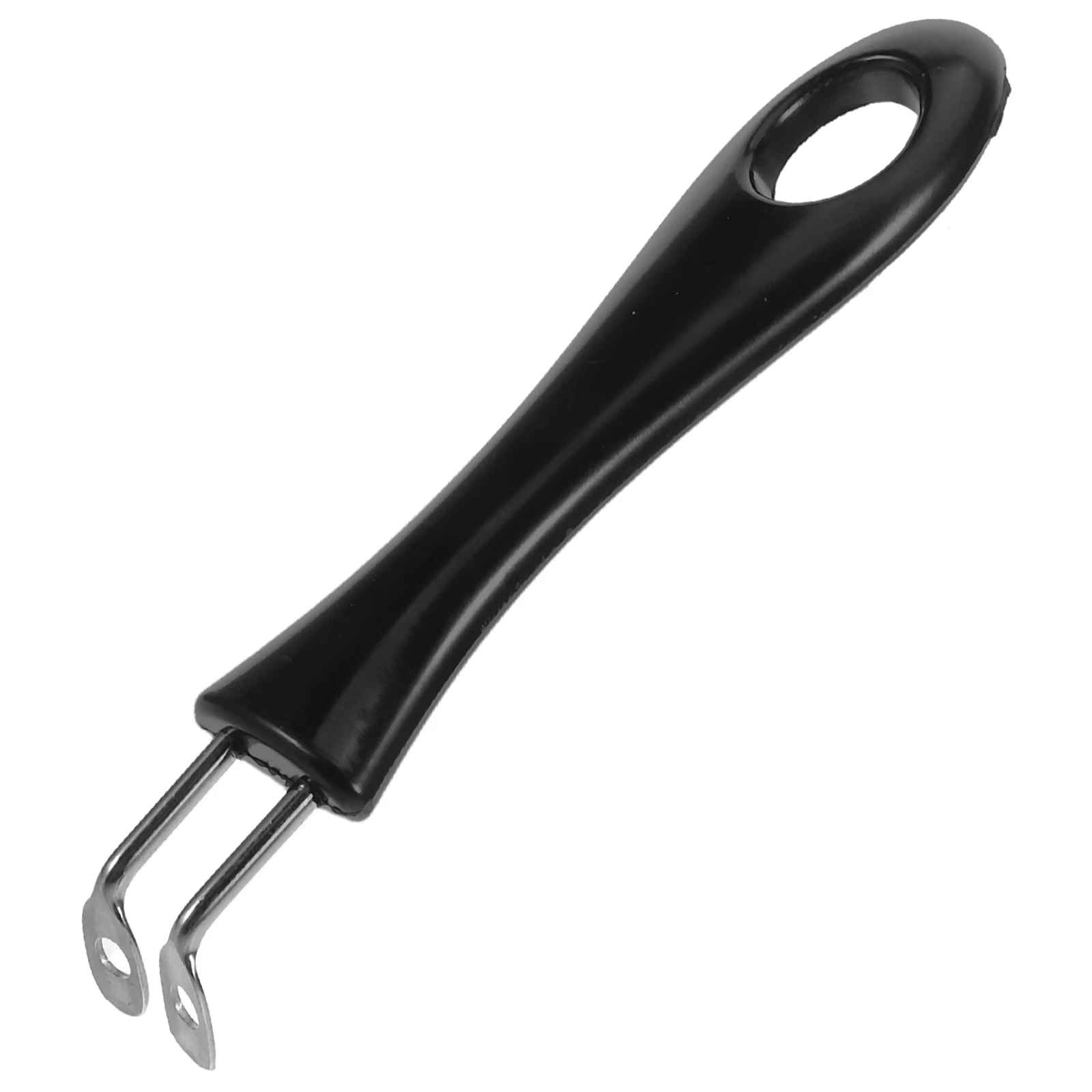 

Universal Replacement Pot Handle Stainless Steel Long Anti-Scalding Heat Resistant Easy Install Black Grip for Saucepan