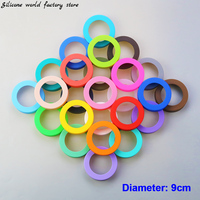 28 Colors 9.0CM Silicone Cup Bottom Cover Coaster Sleeve Water Cup Protective Cover 90MM Wear-resistant Cup Bottom Cover