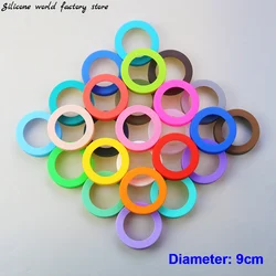 28 Colors 9.0CM Silicone Cup Bottom Cover Coaster Sleeve Water Cup Protective Cover 90MM Wear-resistant Cup Bottom Cover