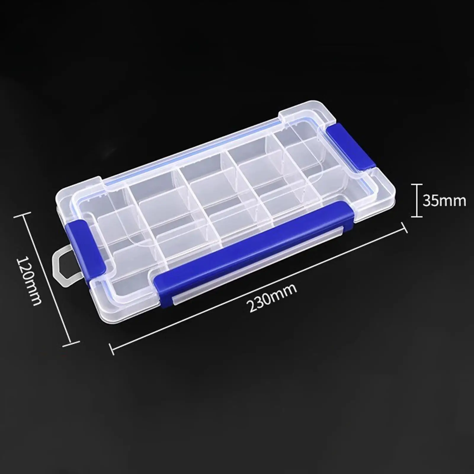 Clear Organizer Box Multipurpose Portable Container for Art DIY Screws Beads
