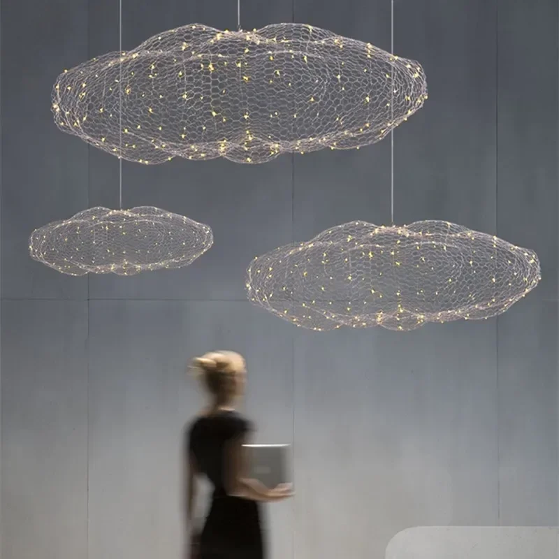 

Modern LED Cloud Firefly Pendant Lamp Starry Personality Led Hanging Light Mall Bar Restaurant Art Designer Indoor Luminaire