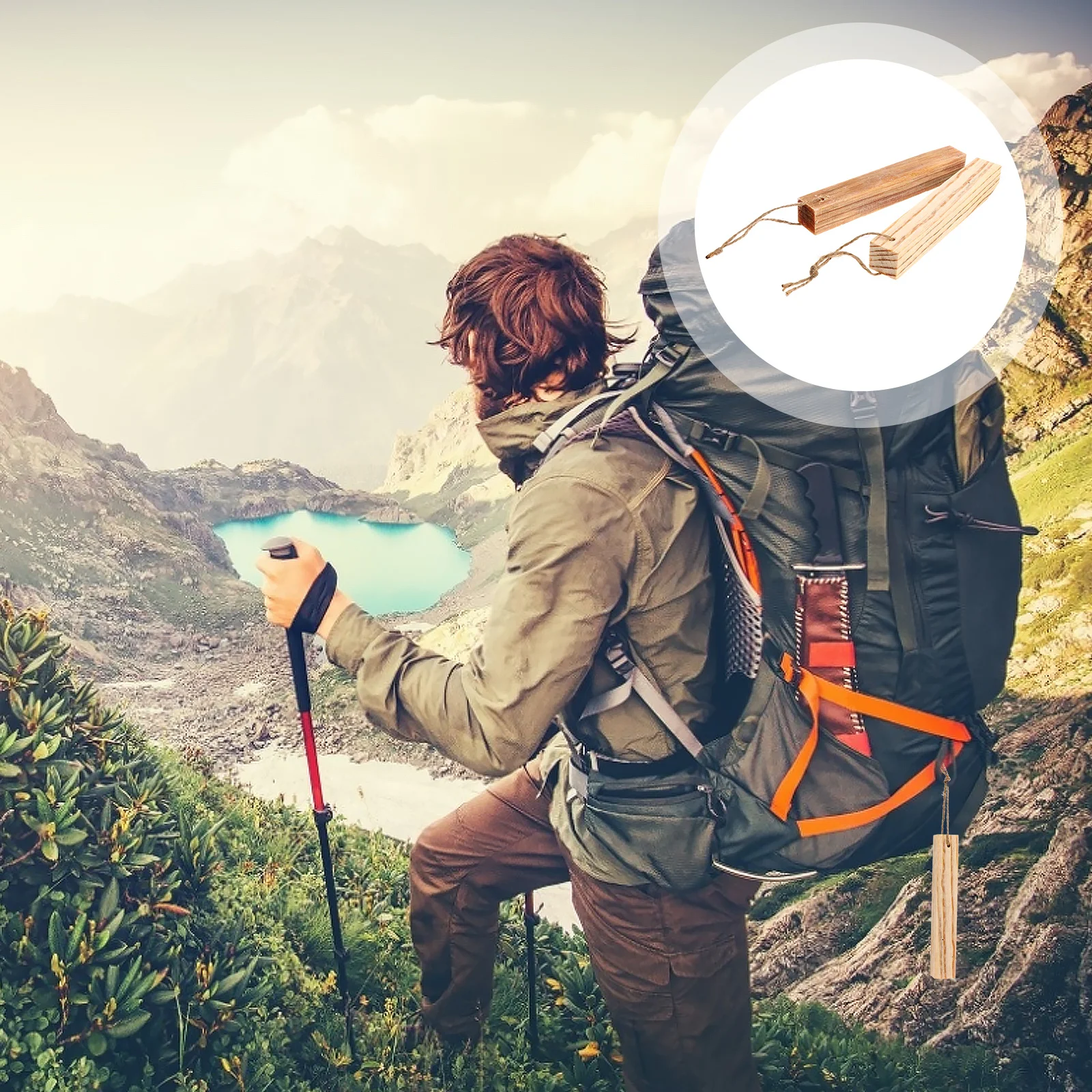 

2Pcs Pine Wood Fire Starter Sticks Outdoor Survival Tools Camping Fire Starter Quick Lighter Bushcraft Kit Travel