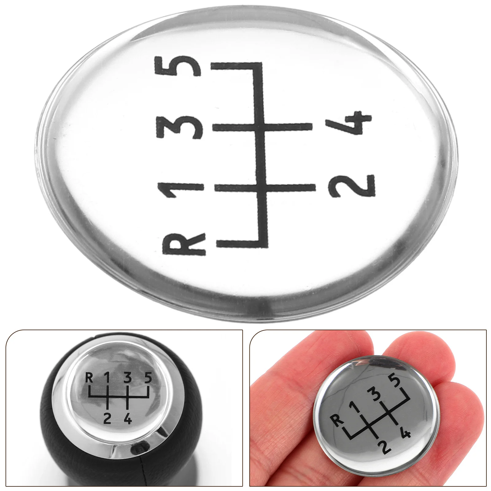 

Car Gear Shift Head Sticker 5-Speed Manual Transmission Scratch Resistant Adhesive Patch for Car Interior Shift Head Decal