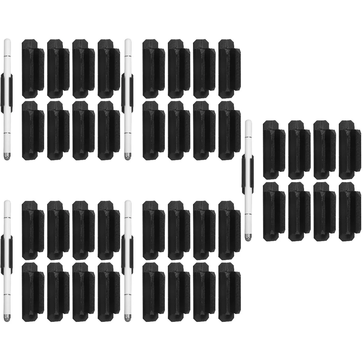 

5pcs Set of 5 Ink Pen Holder for Desk Notebooks Clip Adhesive Crayon Marker Organizer Office Accessories