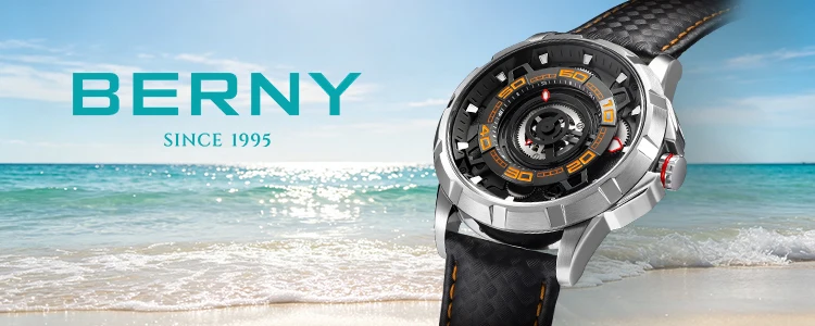 BERNY メンズ 機械式腕時計 自動巻き AM053VM-A1 腕時計 Berny Watch 