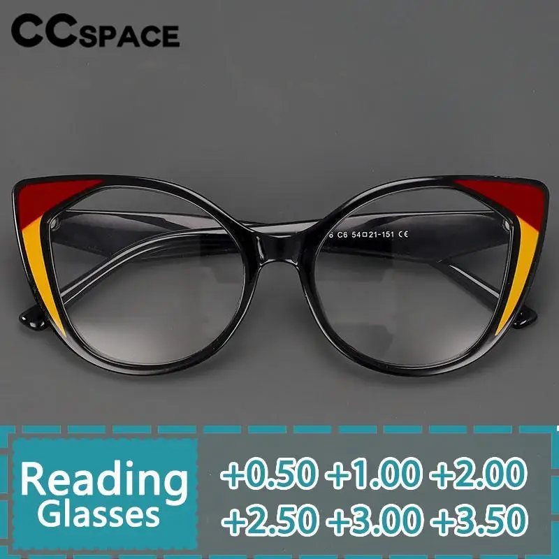 R56980 Vintage Cat Eye Reading Glasses Women Trend Colorful TR90 Optical Presbyopic Spectacles Dioptric +50 +100 +200 +300