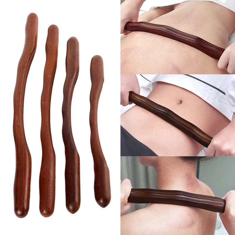 

1PC Massage Guasha Scraping Stick Tools Back Shoulder Neck Waist Leg Massager Tools Natural Wood Fast Gua Sha