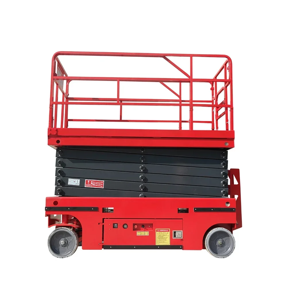 China Scissor Lift 12m Powered Man Lift Portable Mobile Self Propelled Scissor Lifting Platform  for Sale  Singapore