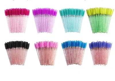 Spazzola per ciglia monouso in cristallo pettine 500 pz/pacco ciglia estensione mascara bacchette trucco strumento di bellezza professionale