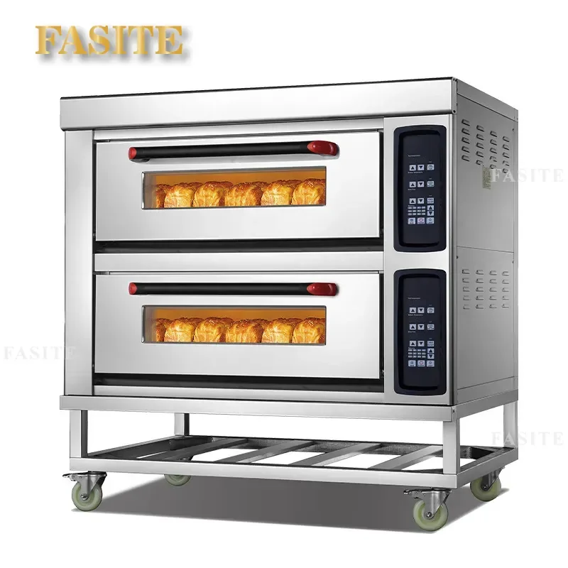 For Commercial Electric Oven 2 Layer 4 Plate Large Capacity Baking Equipment for Bread Mooncake Pizza Scone Cake Shop