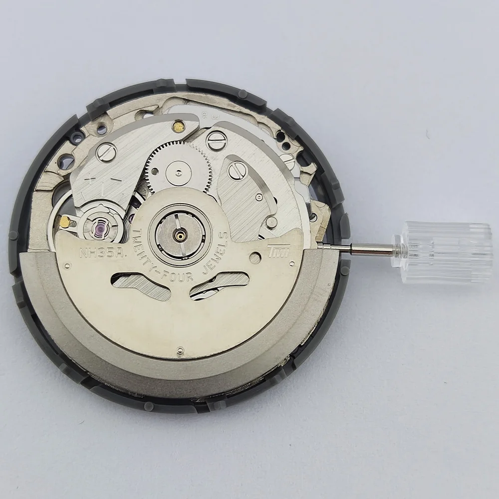 Giappone Originale NH35 Movimento Meccanico Automatico Ad Alta Precisione 6 in punto Calendario Nero Movimento Automatico Sostituire Kit NH35A