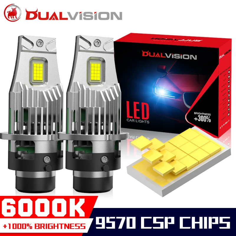 

D2S Светодиодные фары HID D4S D2R D4R D Series Двусторонние 9570 CSP Plug&Play Ксеноновые лампы дальнего ближнего света 6000K Светодиодная лампа 12 В Automoblie