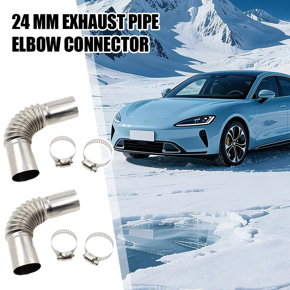 

Elbow Pipe 24mm Diameter Exhaust Tube Air Diesel Parking Heater Connector With Clip For Webasto