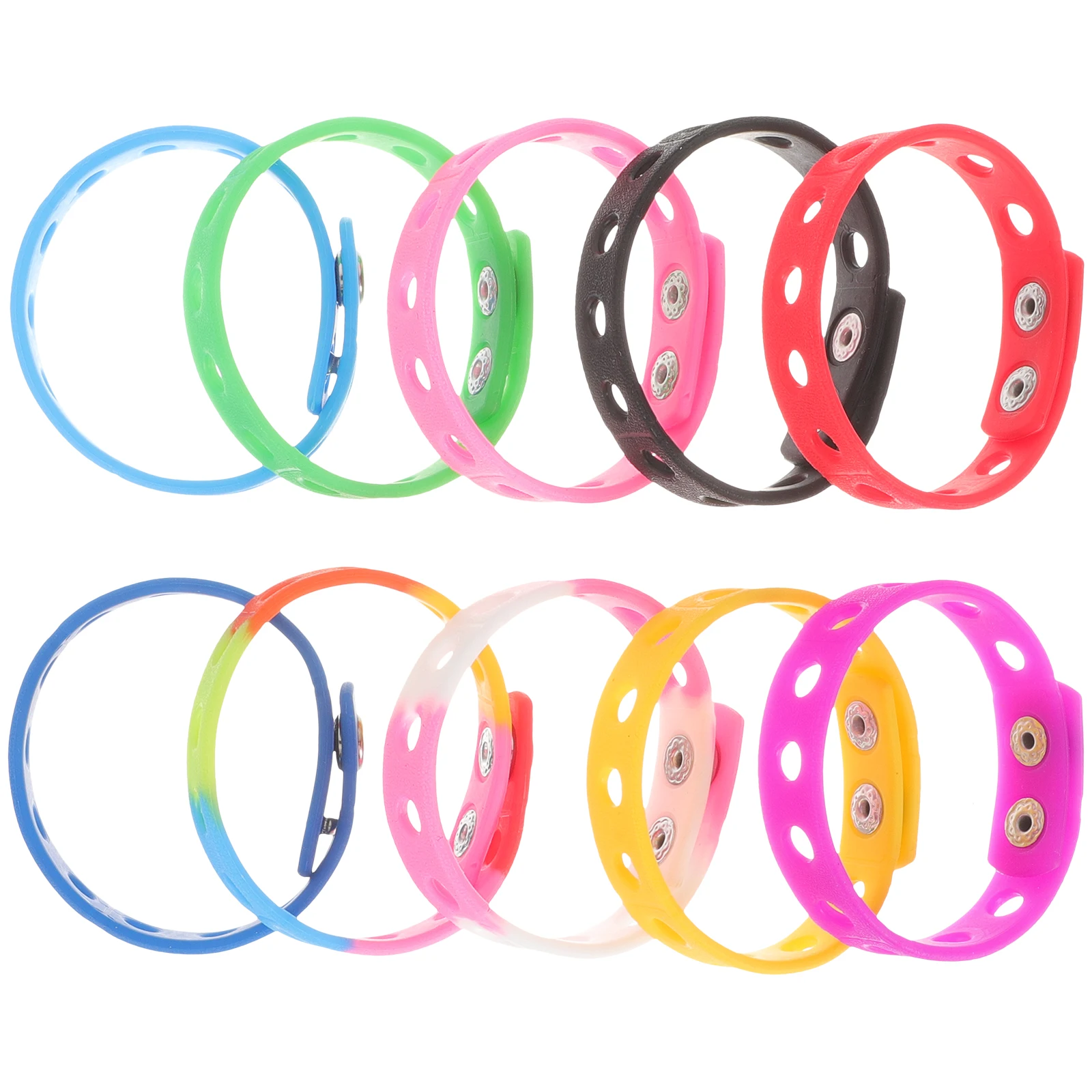 

10 Pcs Wristband Colored Silicone Bracelet Child Bands Silica Gel Kids Bracelets