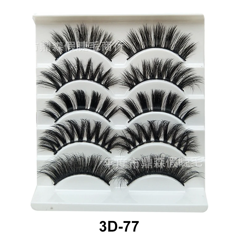 5 Paar natürliche künstliche Wimpern, 3D-Kunstwimpern mit dicken künstlichen Wimpernverlängerungen, wiederverwendbares Make-up, weich und einfach zu tragen – Detail 23