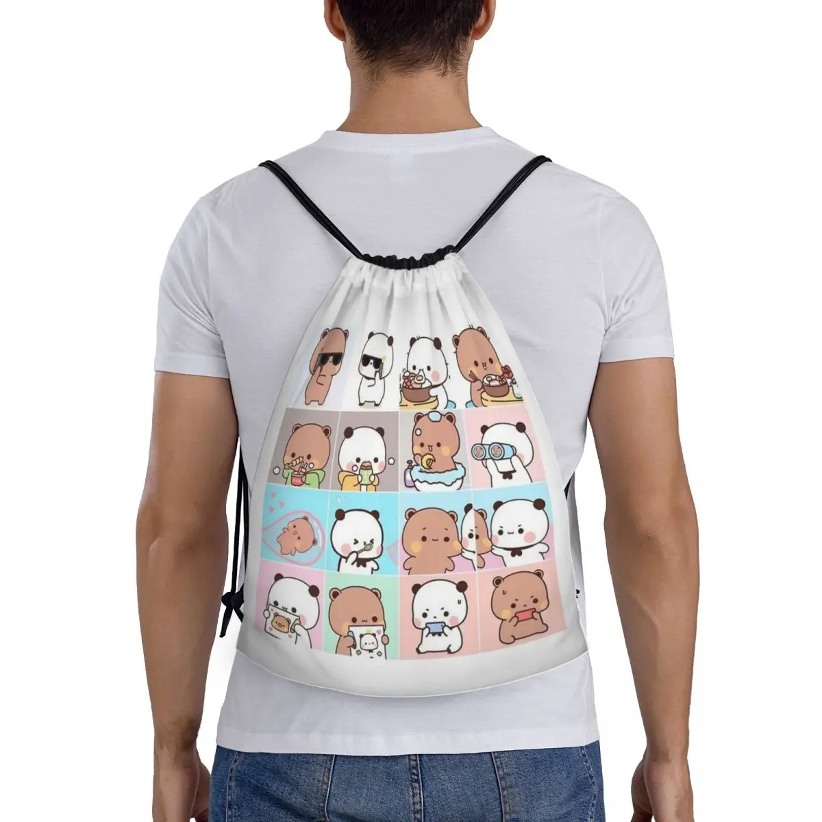 

Bubu Dudu Panda-bubu-bear Backpacks Fashion Portable Drawstring Bundle Pocket Storage Bag Book Bags For Man Woman School