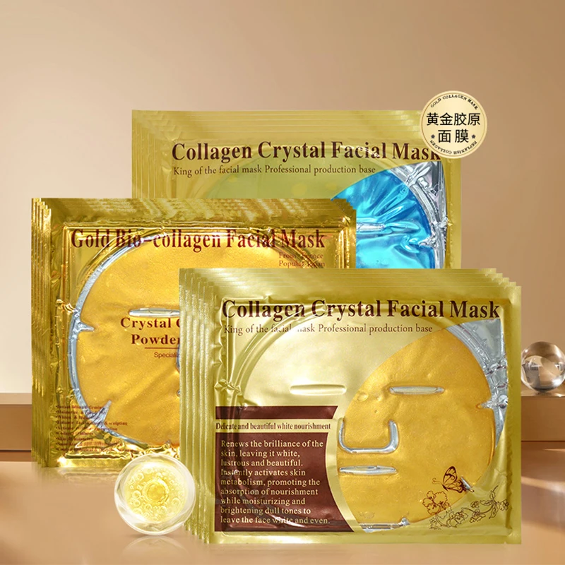 

24K Gold Collagen Crystal Firming Moisturizing Mask Deep Skin Care Vegetarian Beauty Crystal Mask