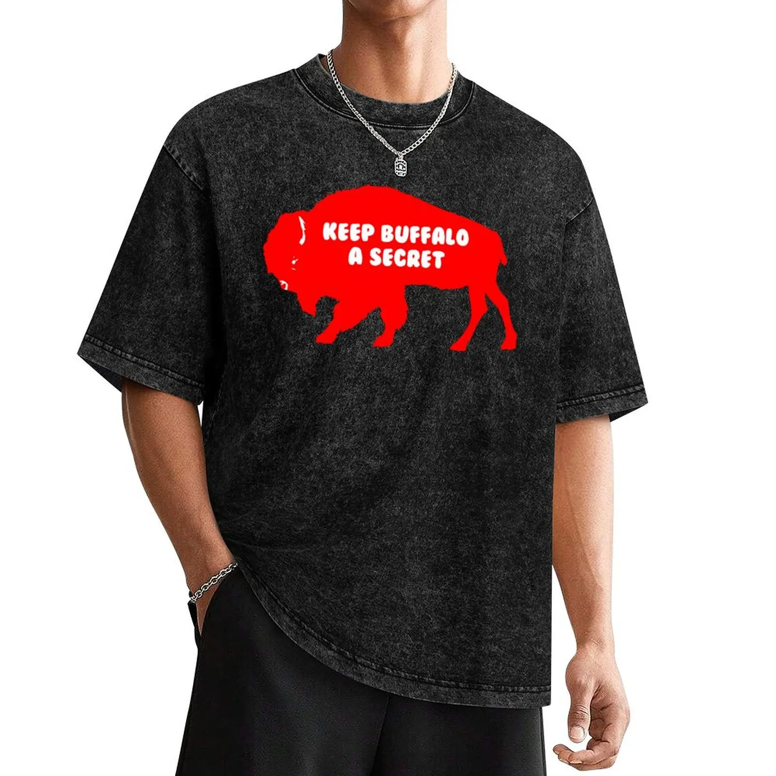 

Keep Buffalo a secret T-Shirt summer 2025 Short sleeve tee cute tops luxury designer mens clothes