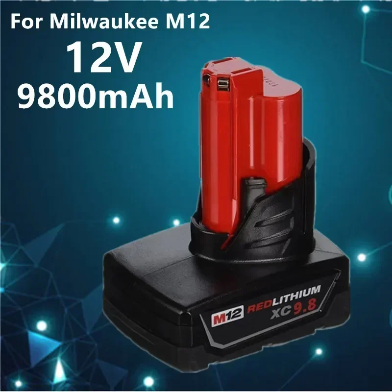 12V 9,8 Ah lithium-batterie, kompatibel mit Milwaukee 12V cordless power werkzeuge 48-11-2420 48-11-2440 48-11-2402