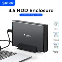 ORICO-funda HDD de 3,5 pulgadas, adaptador SATA a USB 3,0, carcasa de disco duro externo para disco SSD de 2,5 y 3,5 pulgadas, carcasa HDD para PC