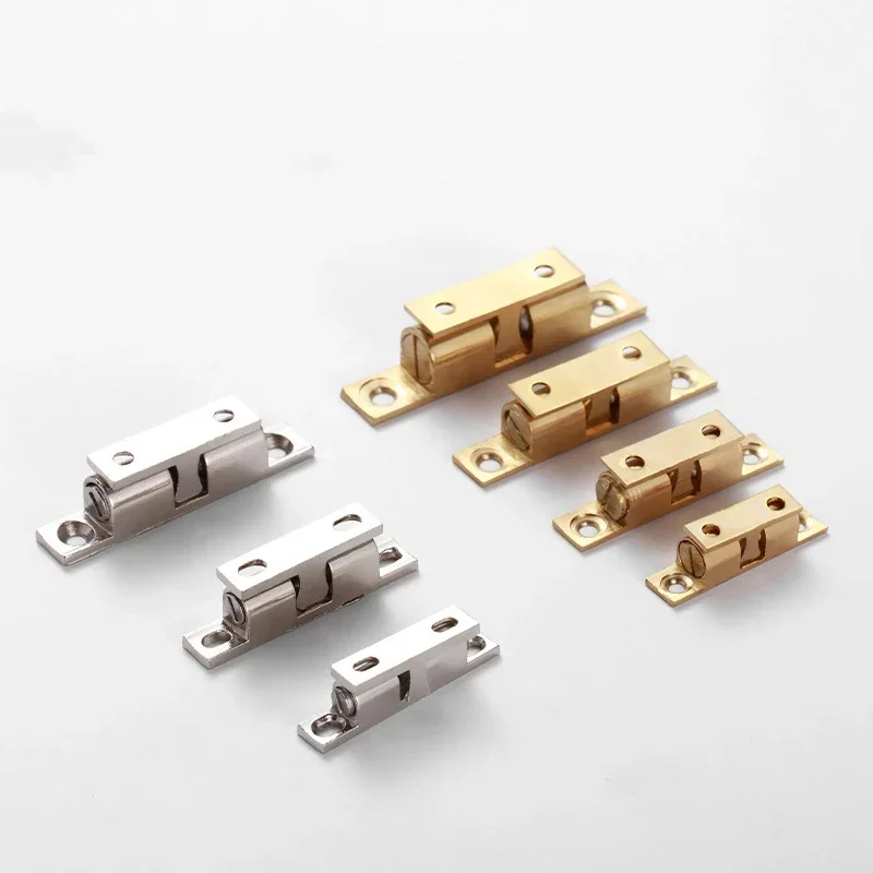 40-70mm Double Ball Catch Brass Door Latch Cabinet Door Touch Bead Wardrobe Door Switch Buckle Type Cabinet Suction