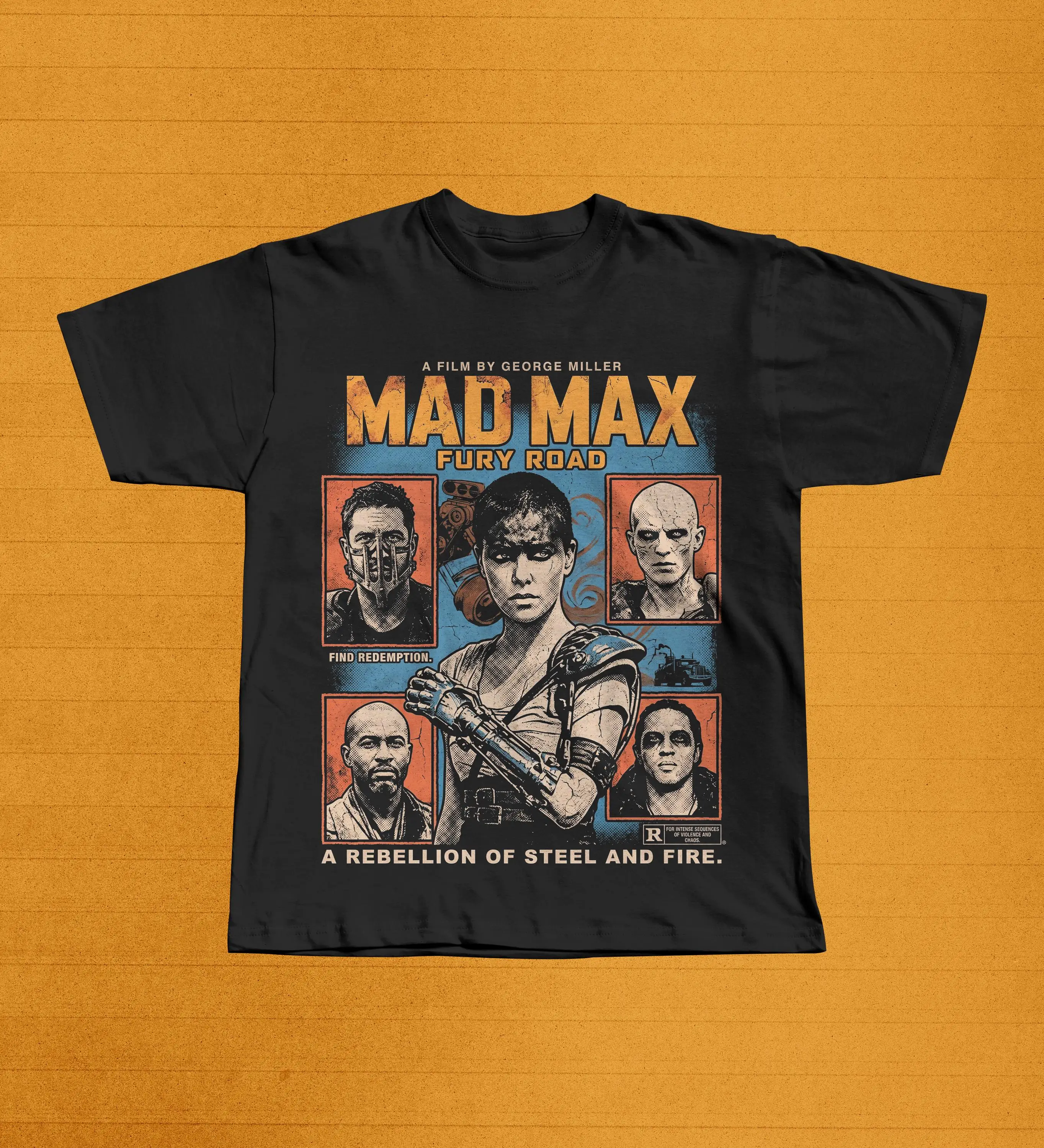 Mad Max Fury Road 2015 Vintage Graphic Tee George Miller Action Film Shirt Furiosa Fan Gift T-Shirt