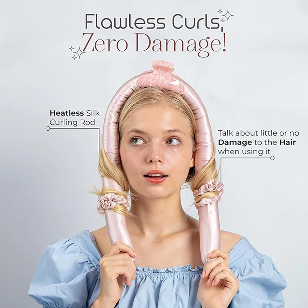 Ferro arricciacapelli senza calore in schiuma Ferro arricciacapelli per il sonno Spugna per capelli ricci Set di ferro arricciacapelli per capelli lunghi