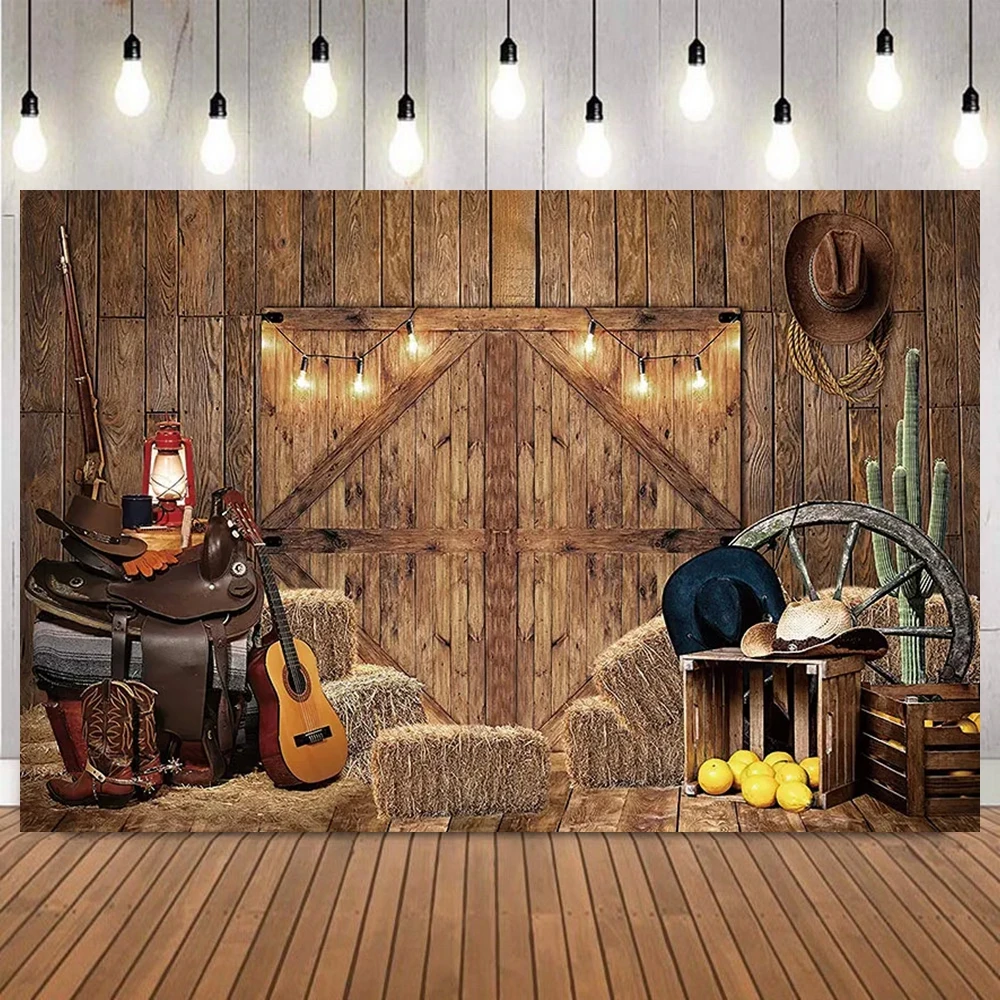 

Западный ковбойский тематический фон, сапоги, шляпа, колесо, деревянная доска, салон для мальчиков и детей, день рождения, вечеринка, портретная фотография, фон