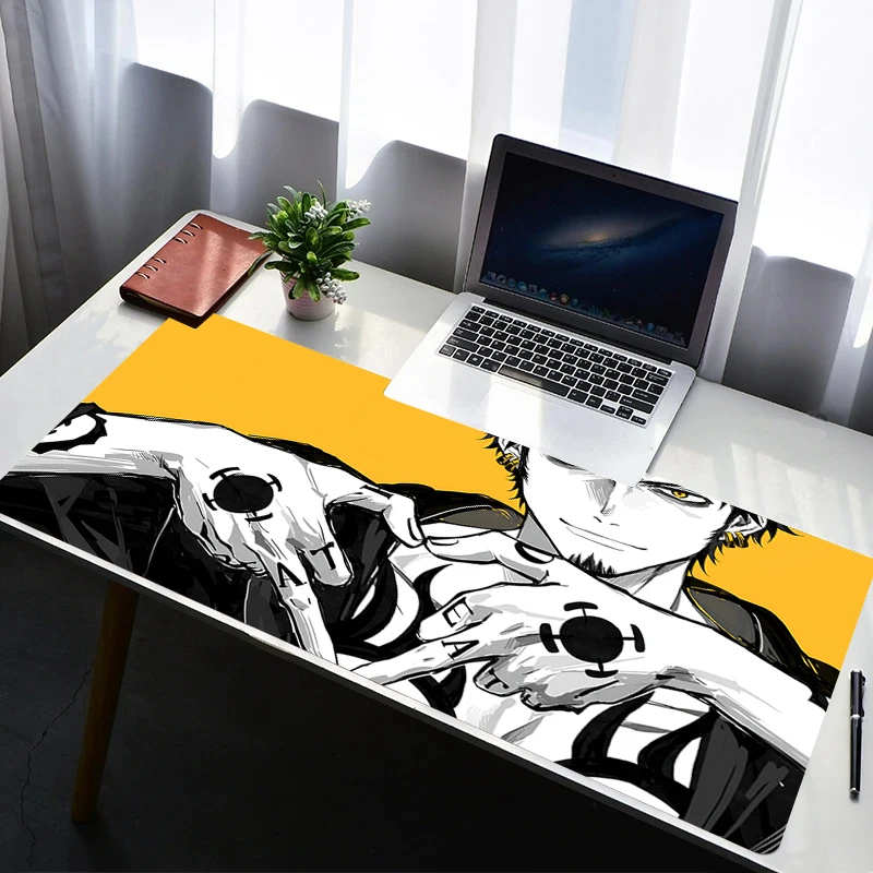 

Mouse Pad Office PC Gaming Accessories Keyboard Pad Anime Print Mousepad One Piece Trafalgar D Water Law Laptop Desk Mouse Mat