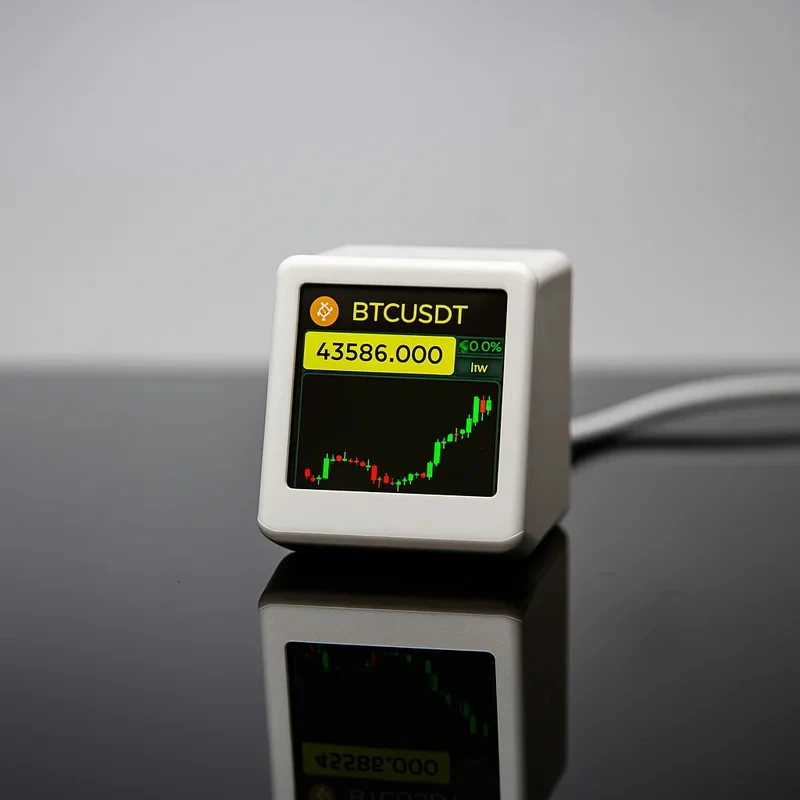 GeekMagic PRO BitCoin Cryptocurrency,Stocks,Futures,Currency Exchange Rate,Price Tracker Ticker,Clock Weather Display