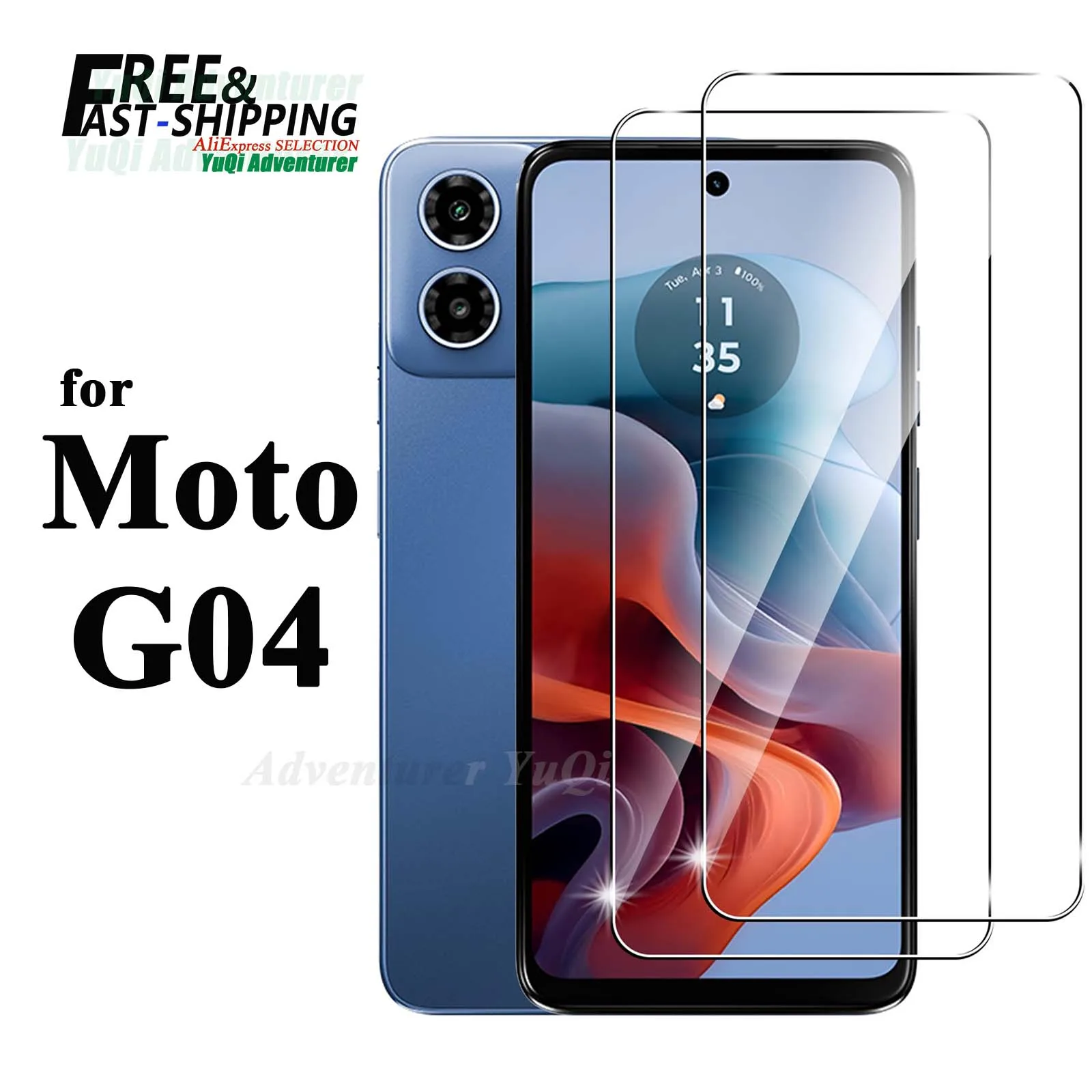 Pellicola salvaschermo per Motorola Moto G04 vetro temperato alluminio alto 9H HD custodia trasparente trasparente amichevole