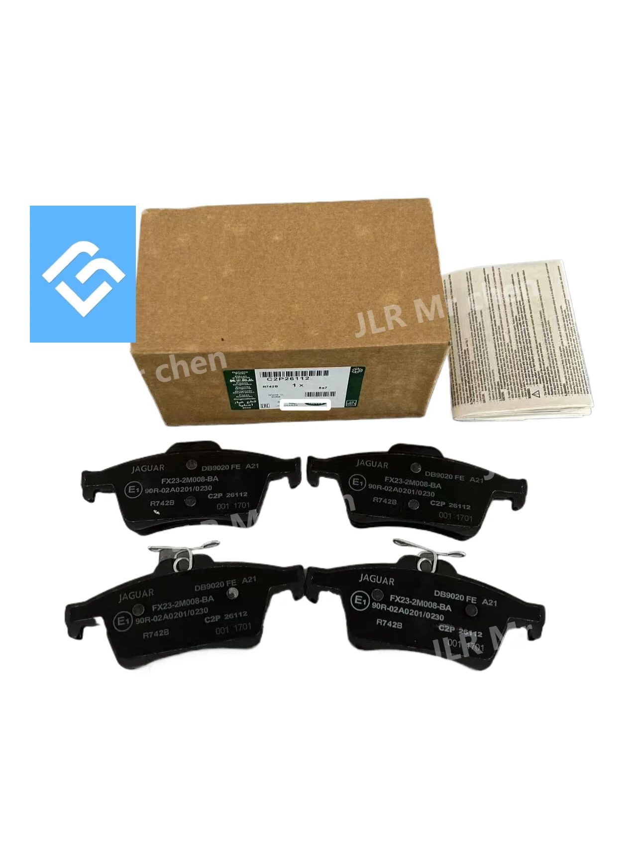 Задние тормозные колодки Jaguar подходят для задних тормозных колодок Jaguar XF XJ XK C2P17595 C2P26112, оригинал