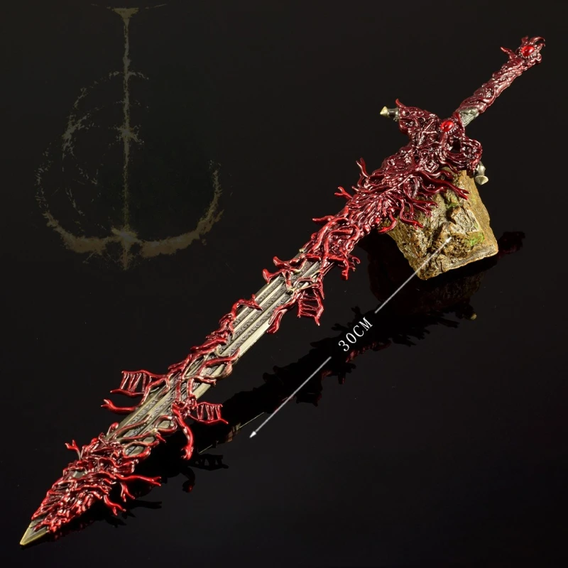 30 سنتيمتر/11.81in Eldenn لعبة الأسلحة الطرفية نماذج Profane السيف المقدس الحرف المعدنية لعبة السيف حلية جمع شاشة لكتبي