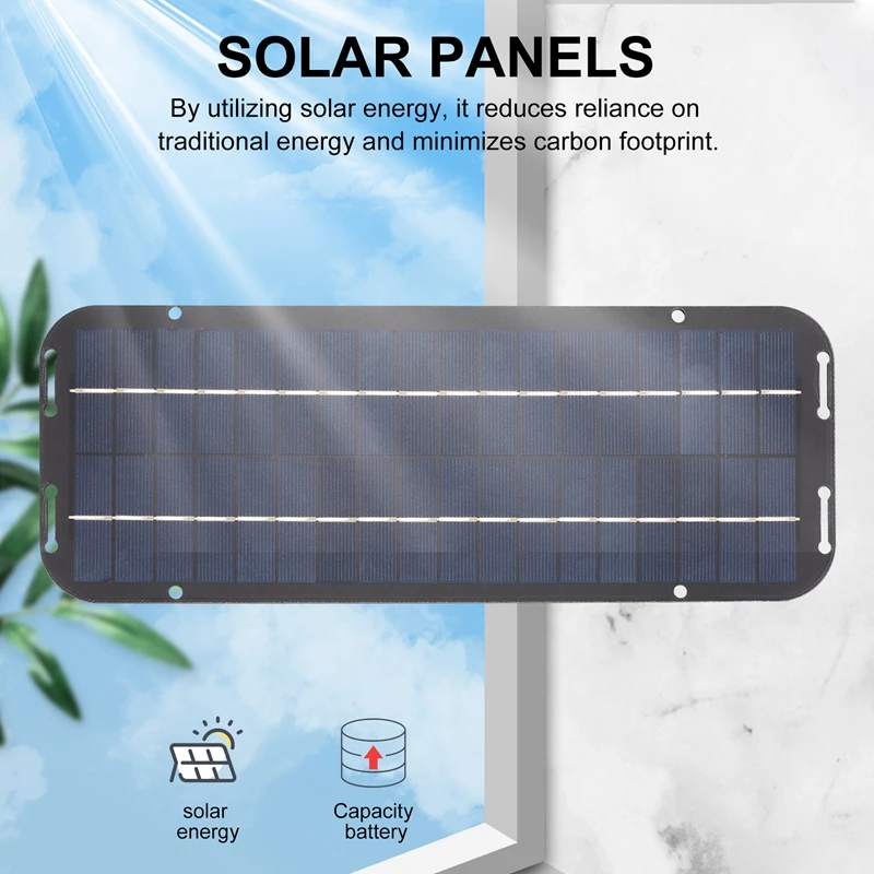 12V 60W Solar Panels Charger Car Motorcycle Kick Scooter Portable Solar Panel Car Charger Battery Efficient Maintenance-FABY view 4