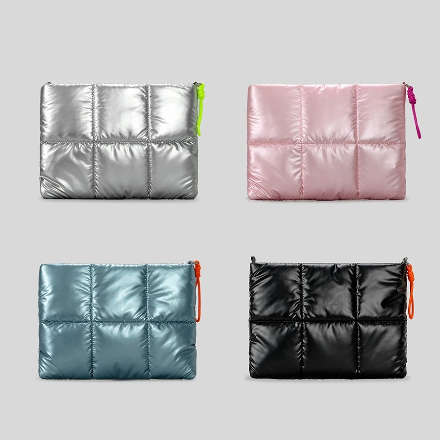 

New Arrival Wholesale Puffer Lap Top Sleeve Tote Bag Unisex Quilted Cross Body Bag Waterproof Nylon Puffer Hand Bags with Strap