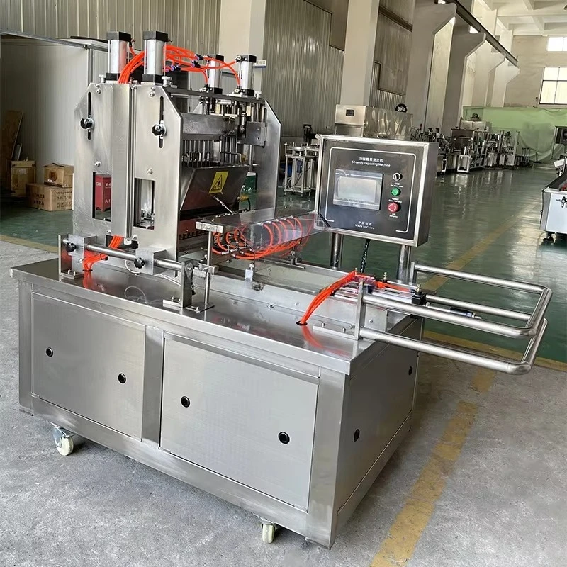 Customizable Molds Model Semi-automatic Hard Candy, Lollipop, Fondant Pouring Line Soft Candy Casting Machine