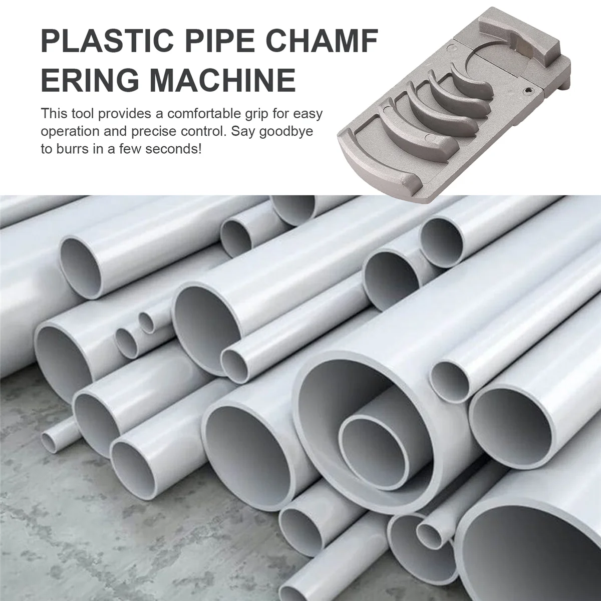 Deburring Tool for Plastic Pipe,Available for Six Sizes of Deburring Tool 1 1/4-Inch - 4-Inch,for Use on PVC, CPVC, ABSJAS